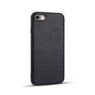 For iPhone SE 2022 / SE 2020 / 8 / 7  Litchi  PU Leather Anti-falling TPU Protective Case(Dark Blue) - 1