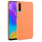 For Huawei Honor Play 3  Shockproof Crocodile Texture PC + PU Case(Orange) - 1