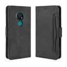 For Nokia 7.2 / 6.2 Wallet Style Skin Feel Calf Pattern Leather Case ，with Separate Card Slot(Black) - 1