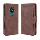 For Nokia 7.2 / 6.2 Wallet Style Skin Feel Calf Pattern Leather Case ，with Separate Card Slot(Brown) - 1