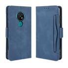 For Nokia 7.2 / 6.2 Wallet Style Skin Feel Calf Pattern Leather Case ，with Separate Card Slot(Blue) - 1