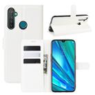 For OPPO Realme 5 Pro / Realme Q  Litchi Texture Horizontal Flip Leather Case with Wallet & Holder & Card Slots(White) - 1