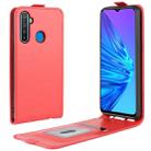 For OPPO Realme 5 Crazy Horse Vertical Flip Leather Protective Case(Red) - 1