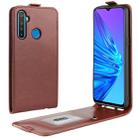 For OPPO Realme 5 Crazy Horse Vertical Flip Leather Protective Case(Brown) - 1