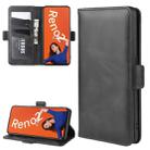 For OPPO RENO2  Wallet Stand Leather Cell Phone Case with Wallet & Holder & Card Slots(Black) - 1