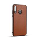 For Huawei P30 Lite Lychee Grain Cortex Anti-falling TPU Mobile Phone Shell Protective Case(Brown) - 1