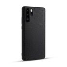 For Huawei P30 Pro Lychee Grain Cortex Anti-falling TPU Mobile Phone Shell Protective Case(Black) - 1
