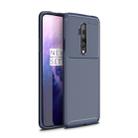 For One Plus 7T Pro Carbon Fiber Texture Shockproof TPU Case(Blue) - 1