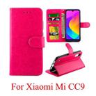 For Xiaomi MI CC9 Crazy Horse Texture Horizontal Flip Leather Case with Holder & Card Slots & Wallet & Photo Frame(Magenta) - 1