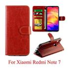 For Xiaomi Redmi Note7 Crazy Horse Texture Horizontal Flip Leather Case with Holder & Card Slots & Wallet & Photo Frame(Brown) - 1