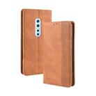 For Vivo V17 Pro Magnetic Buckle Retro Crazy Horse Texture Horizontal Flip Leather Case with Holder & Card Slots & Photo Frame(Brown) - 1