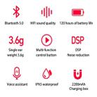 T5S TWS Bluetooth5.0 Earphone Large Capacity Power Bank Smart LED Display Binaural Wireless Hi-fi Headset(White) - 7