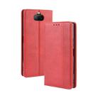 For Sony Xperia 8 Magnetic Buckle Retro Crazy Horse Texture Horizontal Flip Leather Case with Holder & Card Slots & Photo Frame(Red) - 1