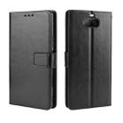 For Sony Xperia 8 Retro Crazy Horse Texture Horizontal Flip Leather Case , with Holder & Card Slots & Photo Frame(Black) - 1