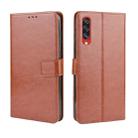 For Galaxy A90 5G  Retro Crazy Horse Texture Horizontal Flip Leather Case with Holder & Card Slots & Photo Frame(Brown) - 1