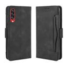 For Galaxy A90 5G Wallet Style Skin Feel Calf Pattern Leather Case with Separate Card Slot(Black) - 1