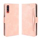 For Galaxy A70s Wallet Style Skin Feel Calf Pattern Leather Case ，with Separate Card Slot(Pink) - 1
