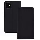 For iPhone 11 Pro Ultra-thin Voltage Plain Magnetic Suction Card TPU+PU Mobile Phone Jacket with Chuck and Bracket(Black) - 1