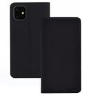 For iPhone 11 Pro Max Ultra-thin Voltage Plain Magnetic Suction Card TPU+PU Mobile Phone Jacket with Chuck and Bracket(Black) - 1