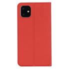 For iPhone 11 Pro Max Ultra-thin Voltage Plain Magnetic Suction Card TPU+PU Mobile Phone Jacket with Chuck and Bracket(Red) - 4