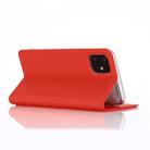 For iPhone 11 Pro Max Ultra-thin Voltage Plain Magnetic Suction Card TPU+PU Mobile Phone Jacket with Chuck and Bracket(Red) - 7