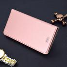 For iPhone 11 Pro Max Ultra-thin Voltage Plain Magnetic Suction Card TPU+PU Mobile Phone Jacket with Chuck and Bracket(Rose Gold) - 2