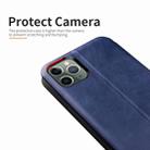 For iPhone 11 Pro Max Integrated Electricity Pressing Retro Texture Magnetic TPU+PU Leather Case with Card Slot & Holder(Blue) - 8