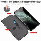 For iPhone 11 Pro Max Integrated Electricity Pressing Retro Texture Magnetic TPU+PU Leather Case with Card Slot & Holder(Blue) - 9