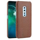 For Vivo V17 Pro Shockproof Crocodile Texture PC + PU Case(Brown) - 1