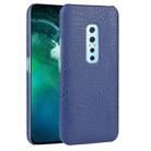 For Vivo V17 Pro Shockproof Crocodile Texture PC + PU Case(Blue) - 1