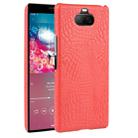 For Sony Xperia 8 Shockproof Crocodile Texture PC + PU Case(Red) - 1