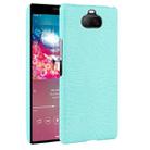 For Sony Xperia 8 Shockproof Crocodile Texture PC + PU Case(Light green) - 1