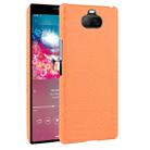For Sony Xperia 8 Shockproof Crocodile Texture PC + PU Case(Orange) - 1