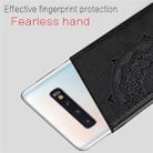 For Galaxy S10+ Embossed Mandala Pattern PC + TPU + Fabric Phone Case with Lanyard & Magnetic(Black) - 5