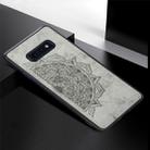 For Galaxy S10e Embossed Mandala Pattern PC + TPU + Fabric Phone Case with Lanyard & Magnetic(Gray) - 2