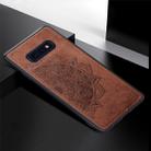 For Galaxy S10e Embossed Mandala Pattern PC + TPU + Fabric Phone Case with Lanyard & Magnetic(Brown) - 2