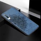 For Galaxy A70 Embossed Mandala Pattern PC + TPU + Fabric Phone Case with Lanyard & Magnetic(Blue) - 2