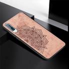 For Galaxy A70 Embossed Mandala Pattern PC + TPU + Fabric Phone Case with Lanyard & Magnetic(Rose Gold) - 2