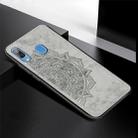 For Galaxy A30 & A20 Embossed Mandala Pattern PC + TPU + Fabric Phone Case with Lanyard & Magnetic(Gray) - 2