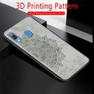 For Galaxy A30 & A20 Embossed Mandala Pattern PC + TPU + Fabric Phone Case with Lanyard & Magnetic(Gray) - 6