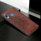 For Galaxy A30 & A20 Embossed Mandala Pattern PC + TPU + Fabric Phone Case with Lanyard & Magnetic(Brown) - 2