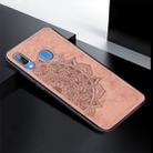 For Galaxy A30 & A20 Embossed Mandala Pattern PC + TPU + Fabric Phone Case with Lanyard & Magnetic(Rose Gold) - 2
