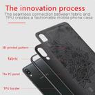 For Galaxy M10 Embossed Mandala Pattern PC + TPU + Fabric Phone Case with Lanyard & Magnetic(Black) - 4