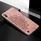 For Galaxy M10 Embossed Mandala Pattern PC + TPU + Fabric Phone Case with Lanyard & Magnetic(Rose Gold) - 2