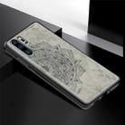 For Huawei P30 Pro Embossed Mandala Pattern PC + TPU + Fabric Phone Case with Lanyard & Magnetic(Gray) - 2