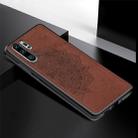 For Huawei P30 Pro Embossed Mandala Pattern PC + TPU + Fabric Phone Case with Lanyard & Magnetic(Brown) - 2