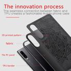 For Huawei P30 Embossed Mandala Pattern PC + TPU + Fabric Phone Case with Lanyard & Magnetic(Black) - 2
