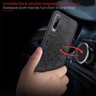 For Huawei P30 Embossed Mandala Pattern PC + TPU + Fabric Phone Case with Lanyard & Magnetic(Black) - 3