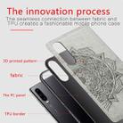 For Huawei P30 Embossed Mandala Pattern PC + TPU + Fabric Phone Case with Lanyard & Magnetic(Gray) - 4