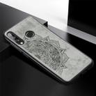 For Huawei P30 Lite & Nova 4E Embossed Mandala Pattern PC + TPU + Fabric Phone Case with Lanyard & Magnetic(Gray) - 2
